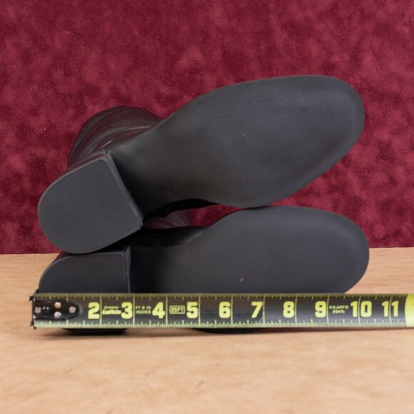 Steve Madden Women Nohanna Black Fashion Zip Leather Knee Boots Sz 8.5 - Picture 5 of 10